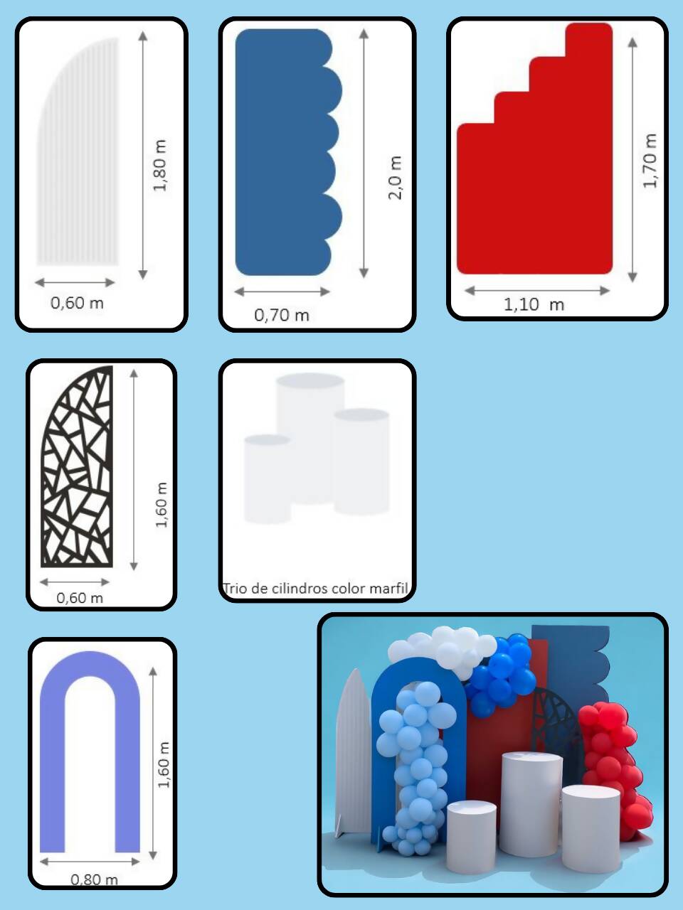 Paneles Decorativos para Eventos - Cumpleaños - Casamientos - Fiestas