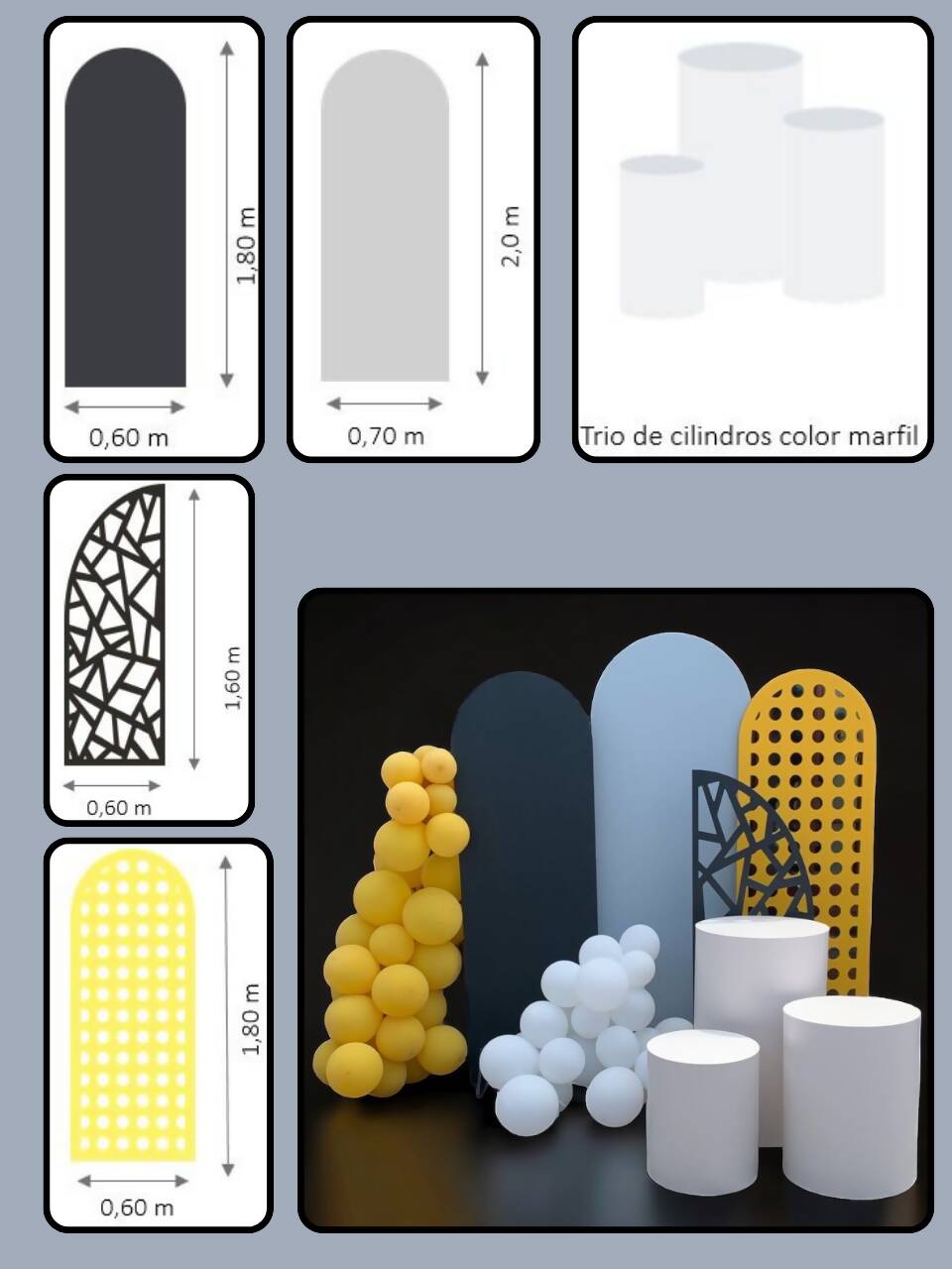 Paneles Decorativos para Eventos - Cumpleaños - Casamientos - Fiestas